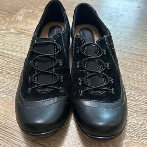 Earth Origins Dover Black Suede Leather Slip On Comfort Sneakers Size 11M